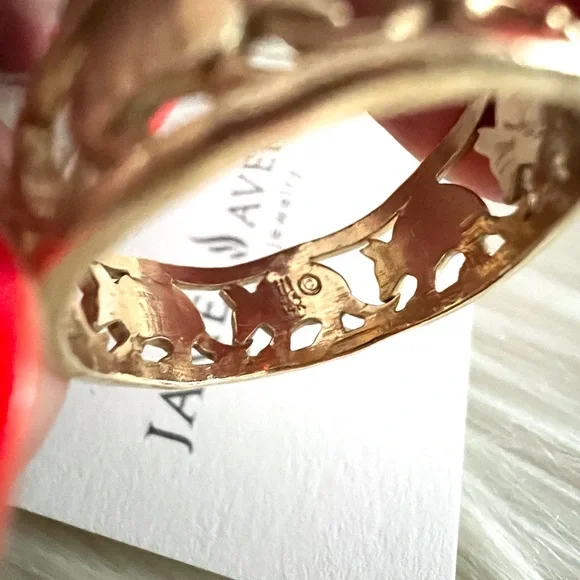 14k gold RARE Armadillo wide band ring